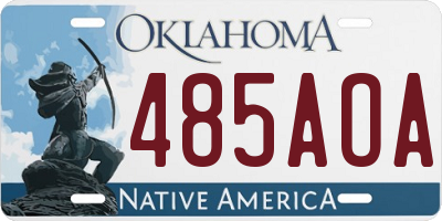 OK license plate 485AOA