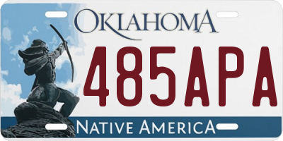 OK license plate 485APA