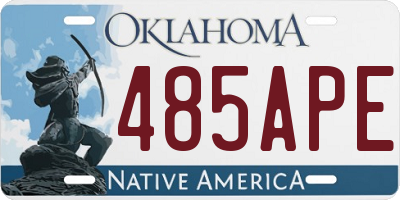 OK license plate 485APE