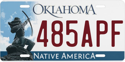 OK license plate 485APF