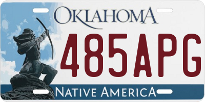 OK license plate 485APG
