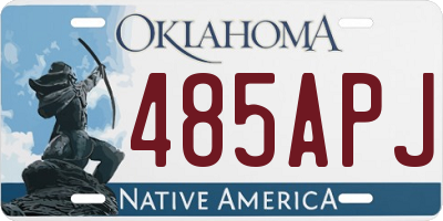 OK license plate 485APJ