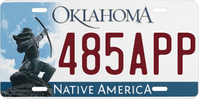 OK license plate 485APP