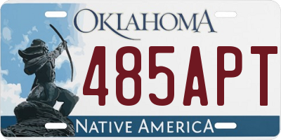 OK license plate 485APT