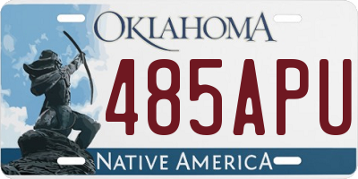 OK license plate 485APU