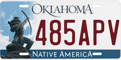 OK license plate 485APV