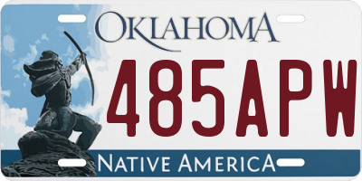 OK license plate 485APW