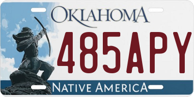 OK license plate 485APY