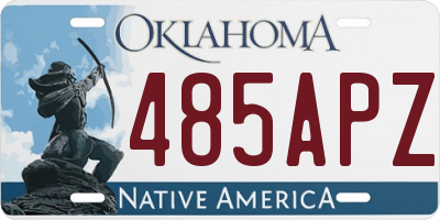 OK license plate 485APZ