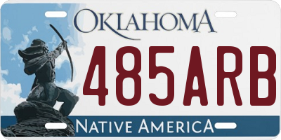 OK license plate 485ARB