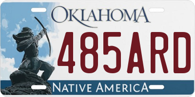 OK license plate 485ARD