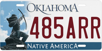 OK license plate 485ARR