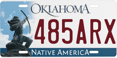 OK license plate 485ARX