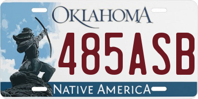 OK license plate 485ASB