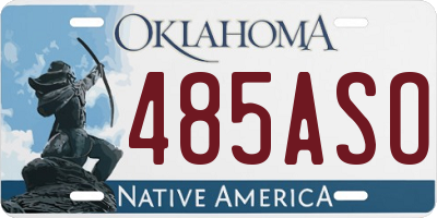 OK license plate 485ASO