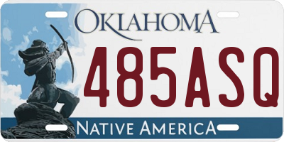 OK license plate 485ASQ