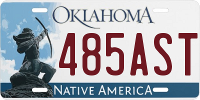OK license plate 485AST