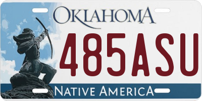 OK license plate 485ASU