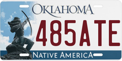 OK license plate 485ATE