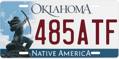 OK license plate 485ATF