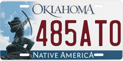 OK license plate 485ATO