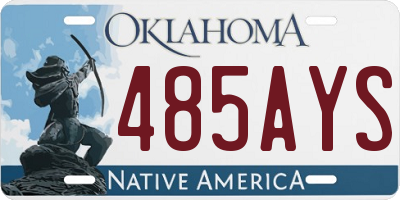 OK license plate 485AYS