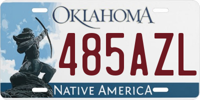 OK license plate 485AZL