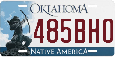 OK license plate 485BHO