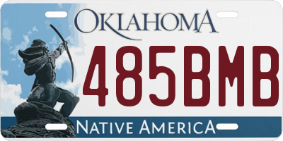OK license plate 485BMB