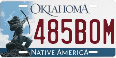 OK license plate 485BOM