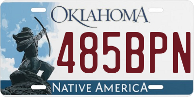 OK license plate 485BPN