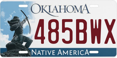 OK license plate 485BWX