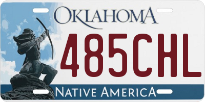 OK license plate 485CHL