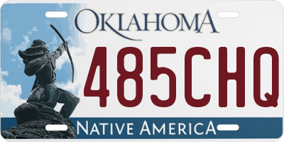 OK license plate 485CHQ