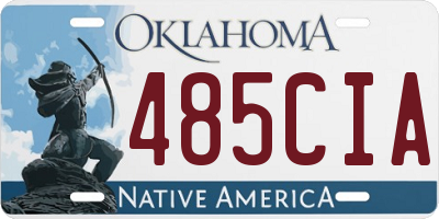 OK license plate 485CIA