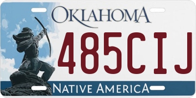 OK license plate 485CIJ