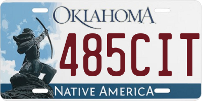 OK license plate 485CIT