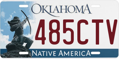 OK license plate 485CTV