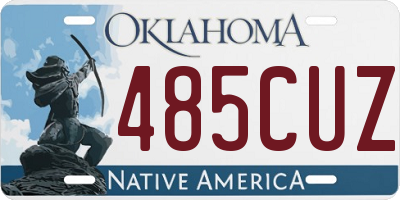 OK license plate 485CUZ