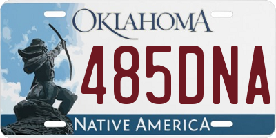 OK license plate 485DNA