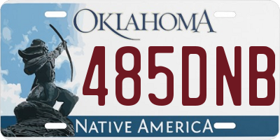 OK license plate 485DNB