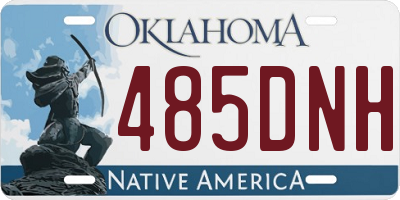 OK license plate 485DNH