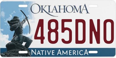 OK license plate 485DNO