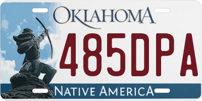 OK license plate 485DPA