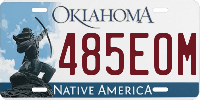 OK license plate 485EOM