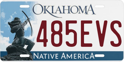 OK license plate 485EVS