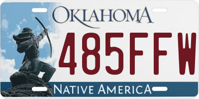 OK license plate 485FFW