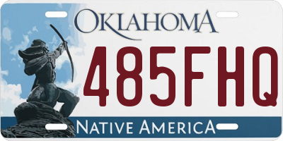 OK license plate 485FHQ