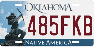 OK license plate 485FKB