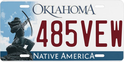 OK license plate 485VEW